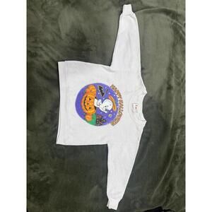 VTG 90s White Casper Ghost Happy Halloween Crewneck Sweatshirt USA Made Sz 5/6